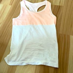 XS pink and white tank top